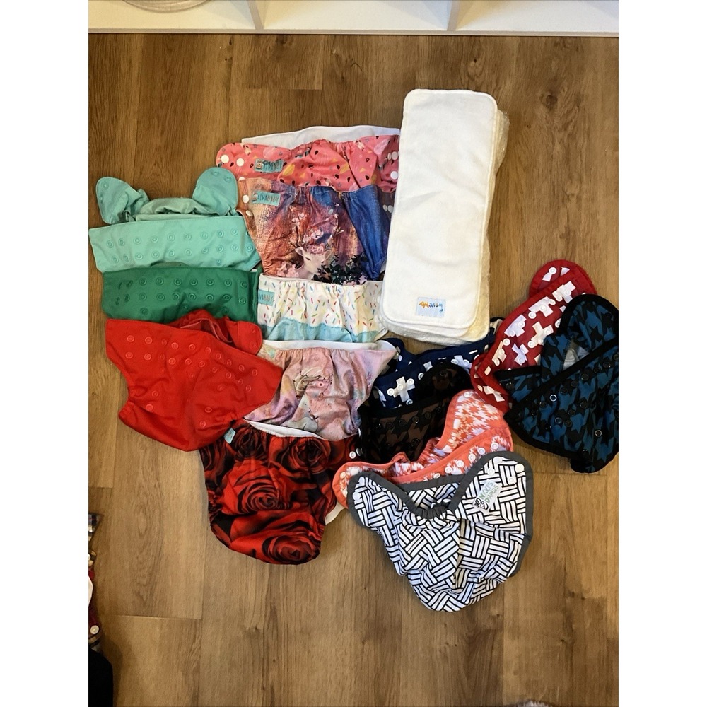 14 Alva Baby  Flip Nicki's Cloth Diapers and 14‎ Inserts
